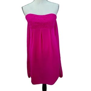 Badgley Mischka Pink Strapless Bridesmaid Dress 8